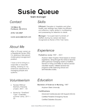 Career Change From Health Care Resume