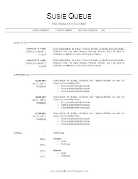 2-Column Resume BW A4