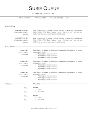 2-Column Resume BW