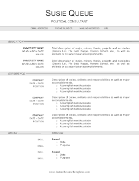 2-Column Resume Gray