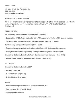 ATS Applicant Tracking System Resume