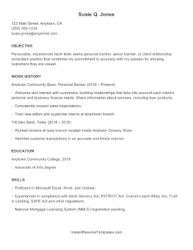 ATS Resume Banker