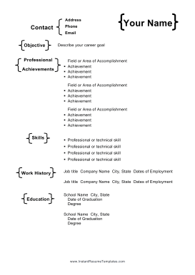 Brackets Resume (A4)