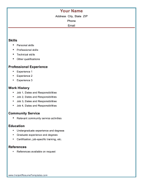 Combination Resume