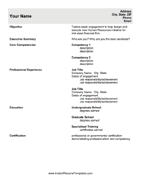 Consultant Resume