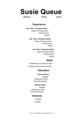 Curve Resume (A4)