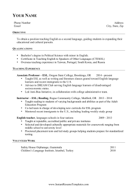 ESL Resume (A4)