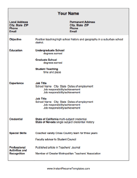 Education Resume