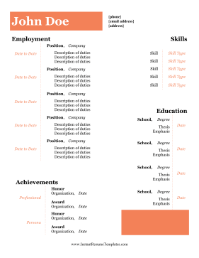 Flat Resume