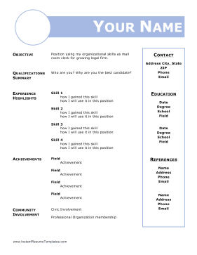 Functional Resume With Photo