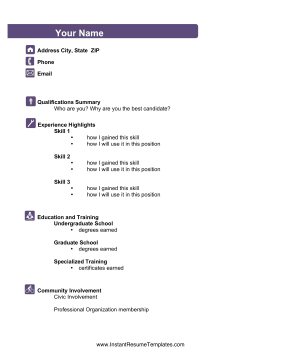 Functional Resume with Symbols