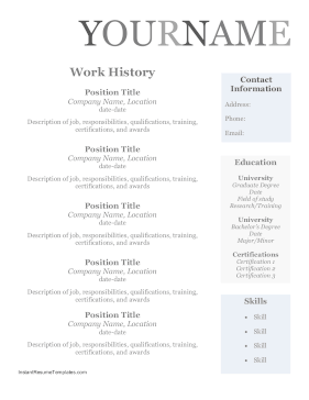 Grayscale Resume