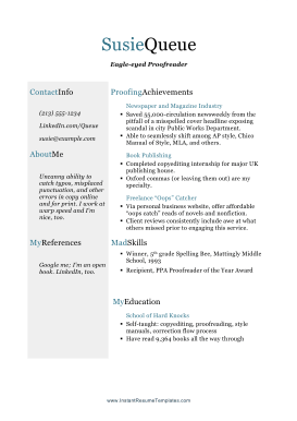 Humorous Resume (A4)