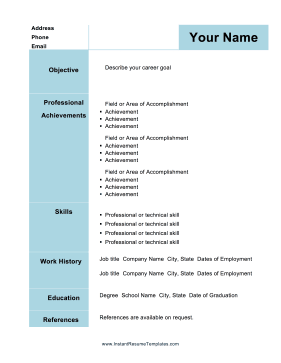 Intersecting Lines Color Resume