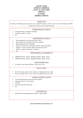 Nurse Resume (A4)