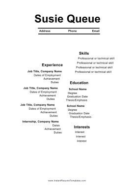 Offset Resume (A4)