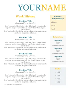 Older Worker Resume No Dates