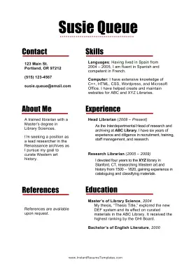 Paragraph Resume Color (A4)