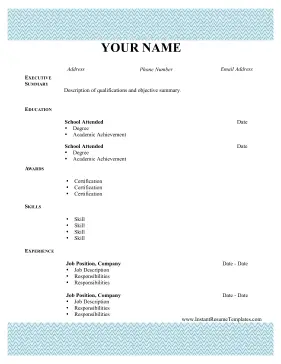 Pattern Resume Lines