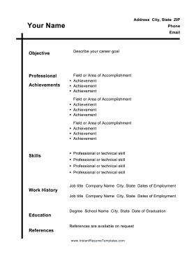 Professional Resume Intersecting Line