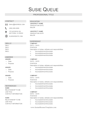 Resume With Icons