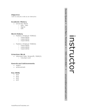 Sidebar Academic Resume (A4)