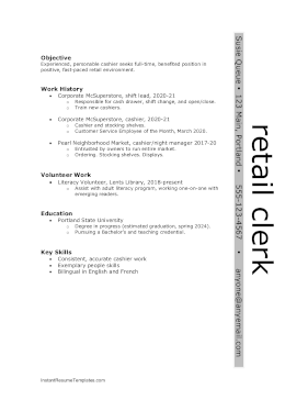 Sidebar Profession Resume (A4)