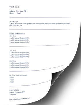 Typewriter Resume Chronological