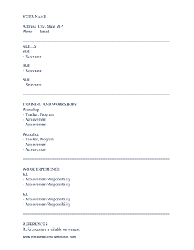 Typewriter Resume Functional