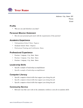 Academic Resume