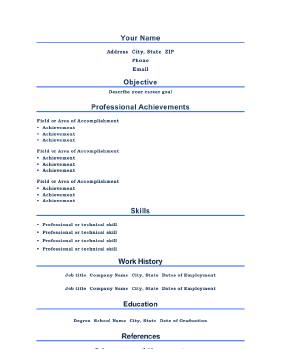 Professional Resume (A4)