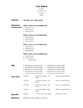 Professional Resume - Traditional (A4)