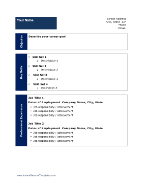 Business Resume - Bold