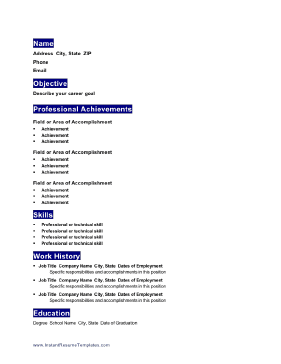 Professional Resume - Highlighted