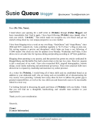 Blogger Cover Letter