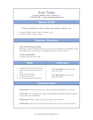 Middle School Resume (A4)