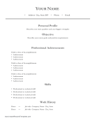Professional With Personal Profile
