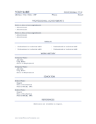 Resume With Key Skills Checkmarks (A4)