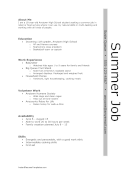 Summer Job (A4)